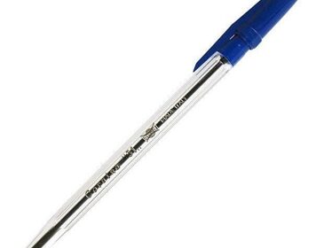 Ручка шариковая CORVINA Синяя прозрачный корпус (50)