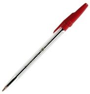 Ручка шариковая CORVINA Красная прозрачный корпус (50)